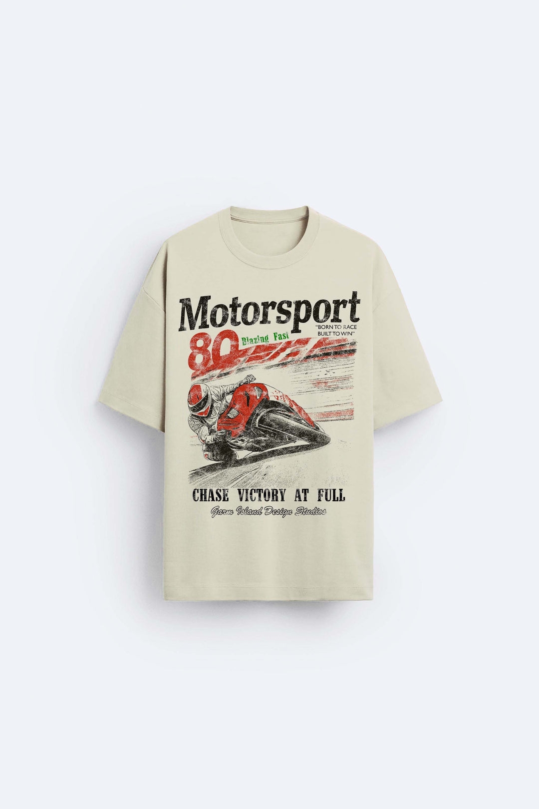 Garm Island Motorsport T-shirt in Beige