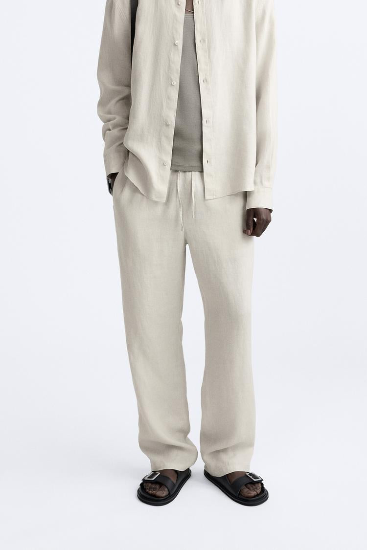 Off-white Linen Lounge Pants