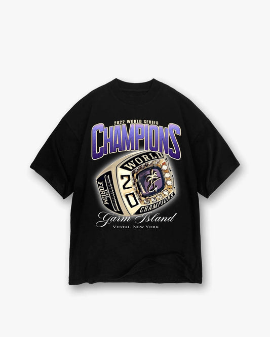 Garm Island Championship Ring Graphic T-shirt in black