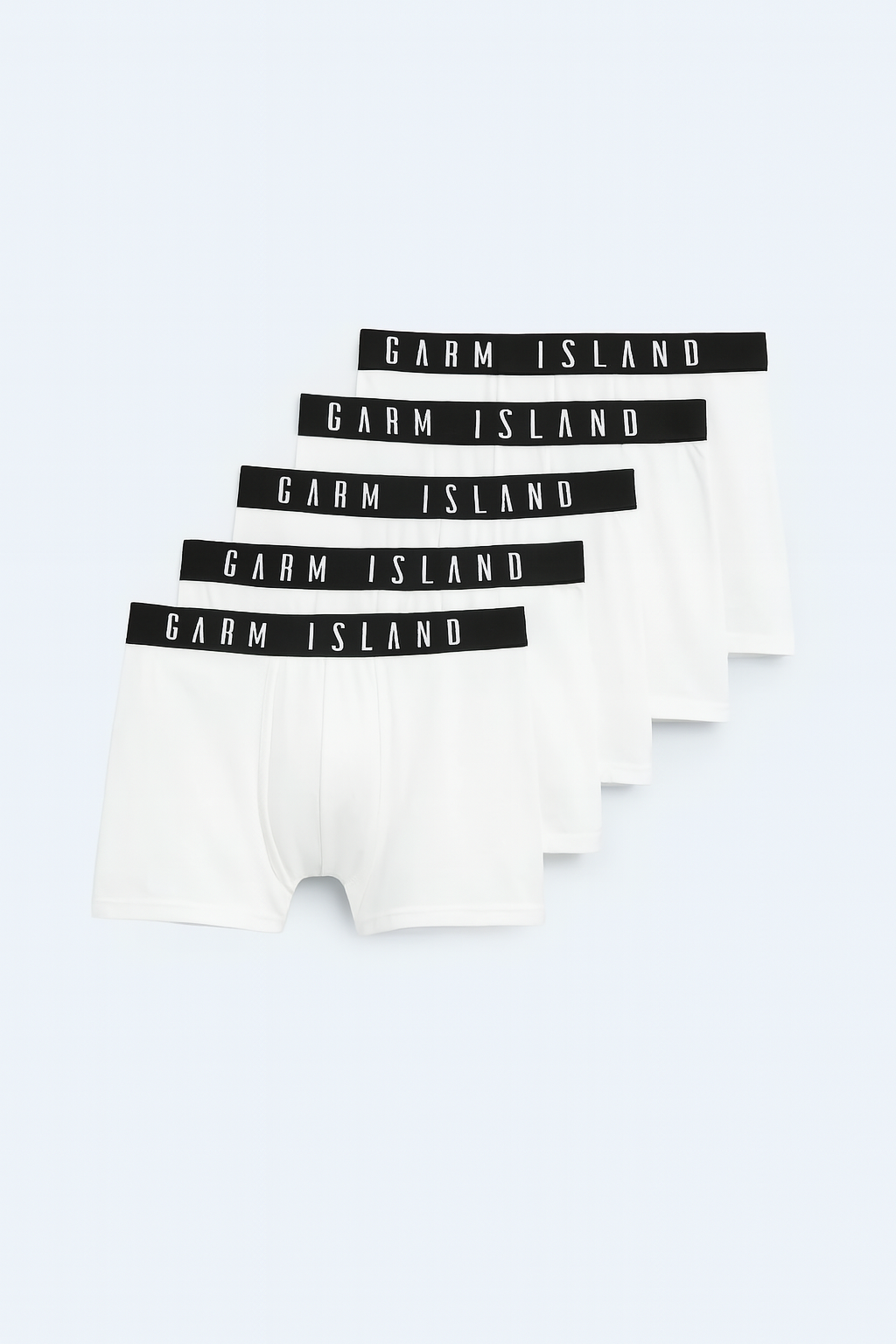 Garm Island 5 pack Mono Boxers in White