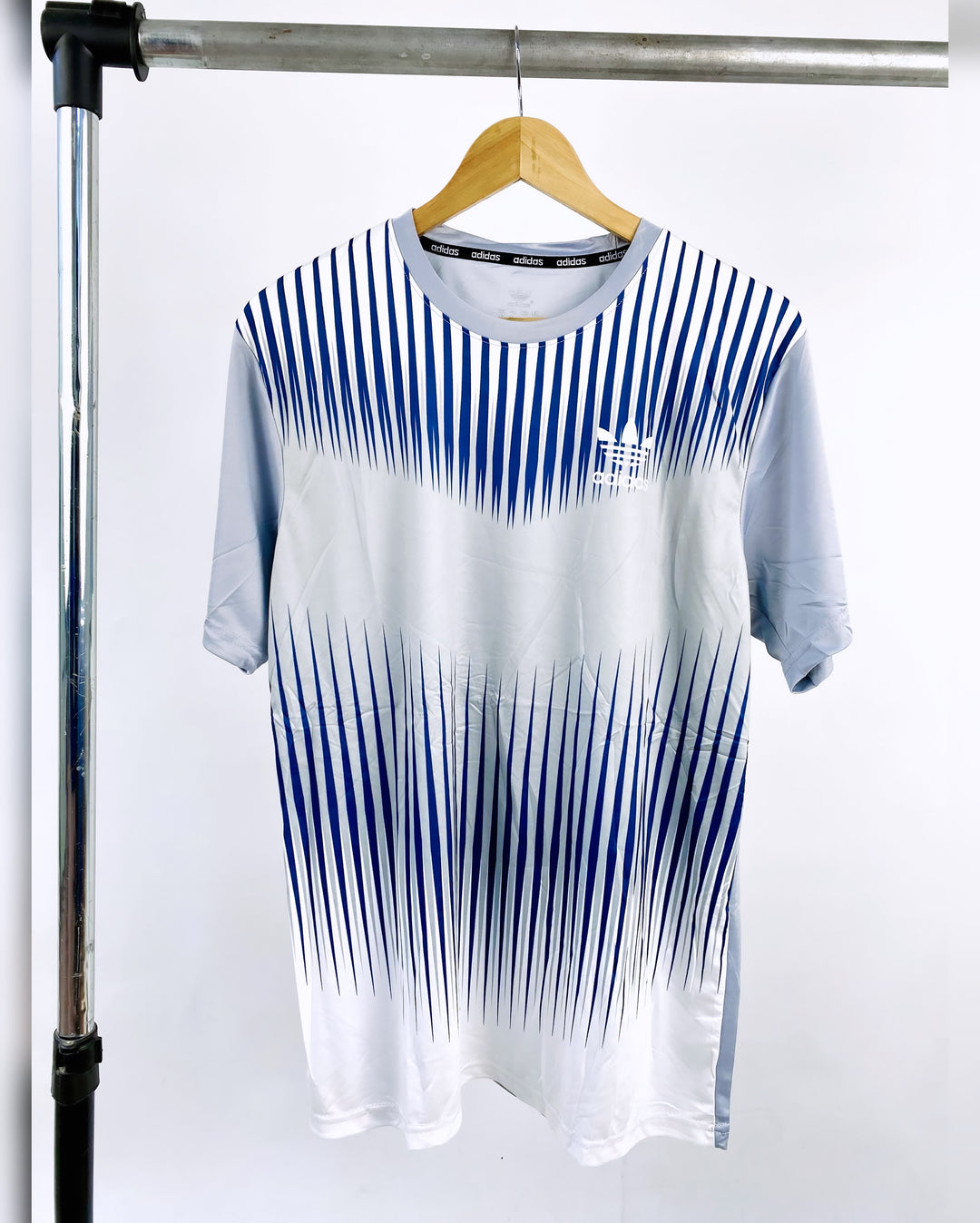 Adidas ice blue&white t-shirt