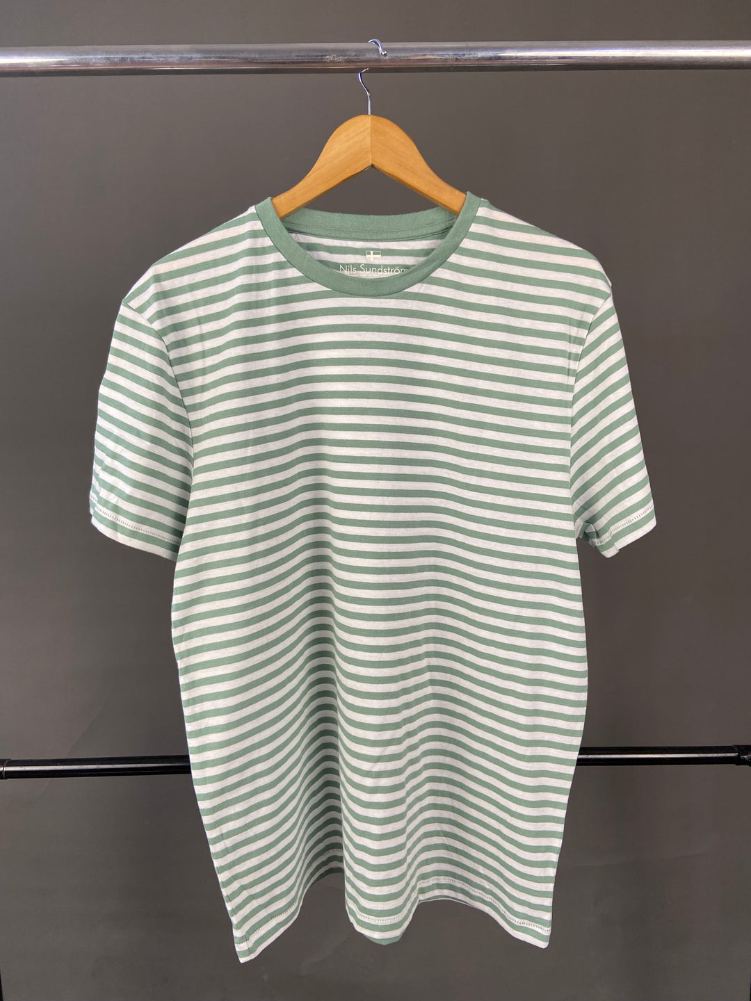 Pinstripe shirt in green