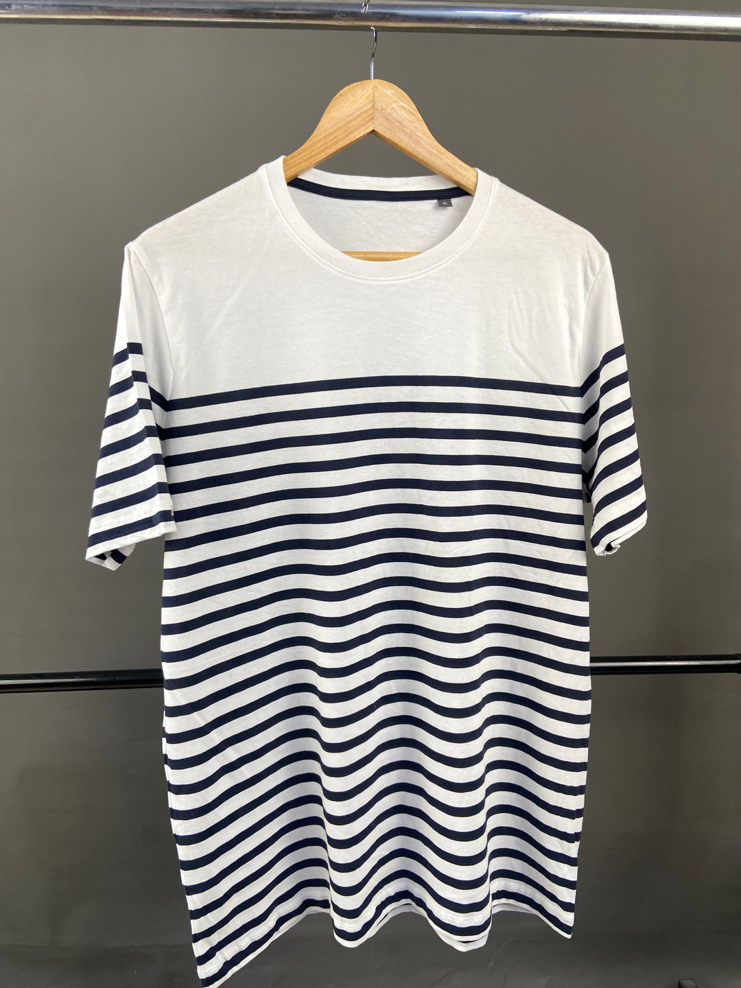 Pinstripe t-shirt in white