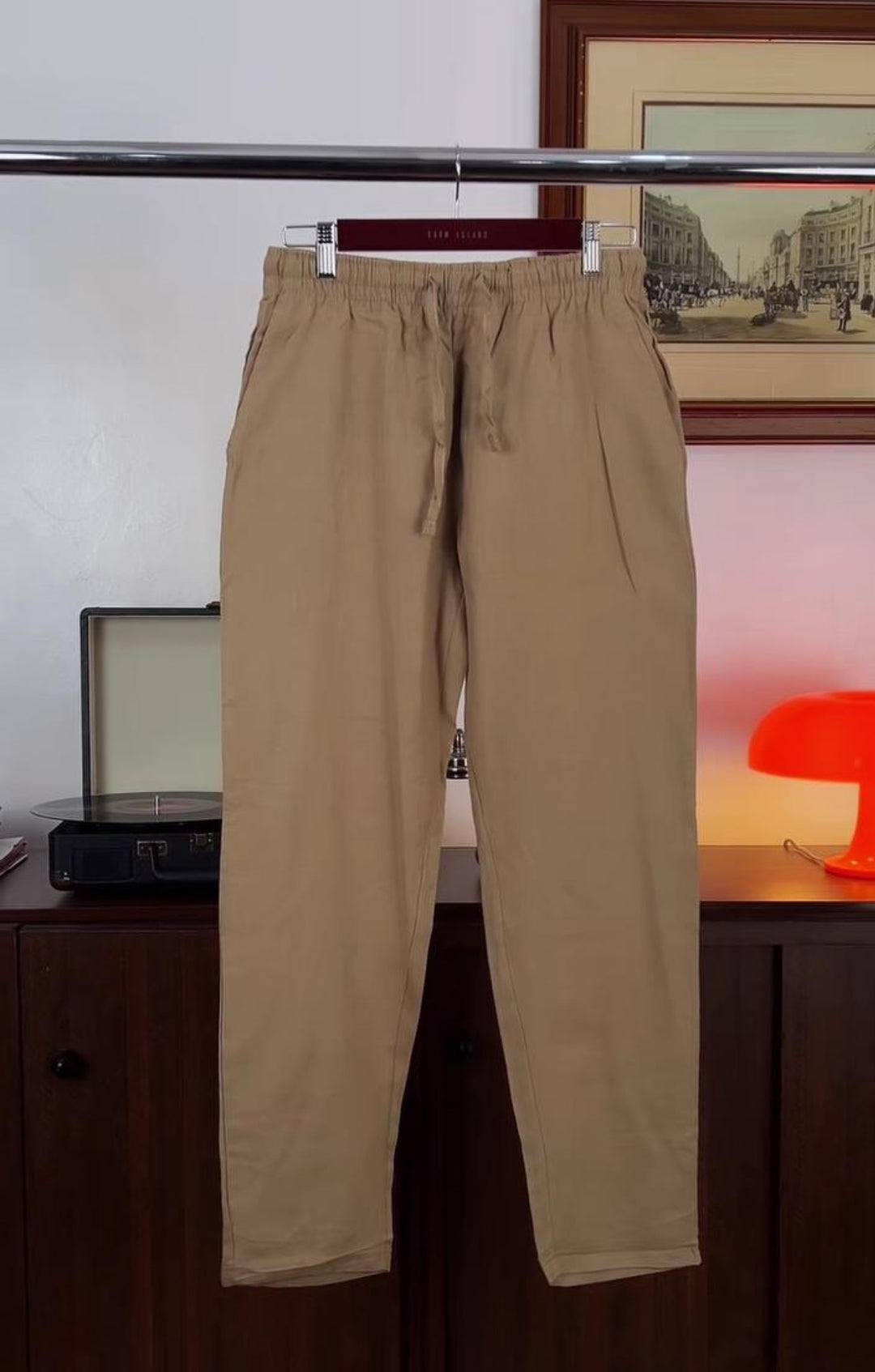 H&M Cotton Blend Pants in Carton color