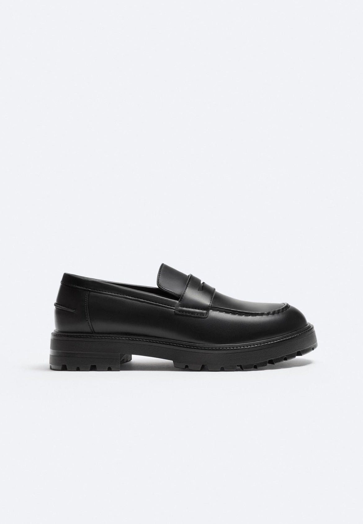 treaded sole loafers zara