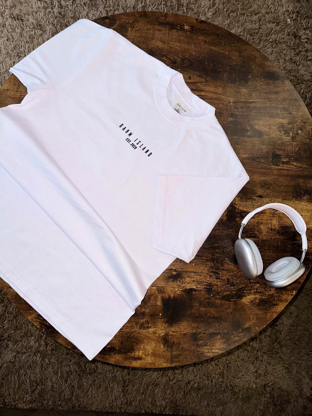 Garm Island Premium Oversized Signature T-shirt in white