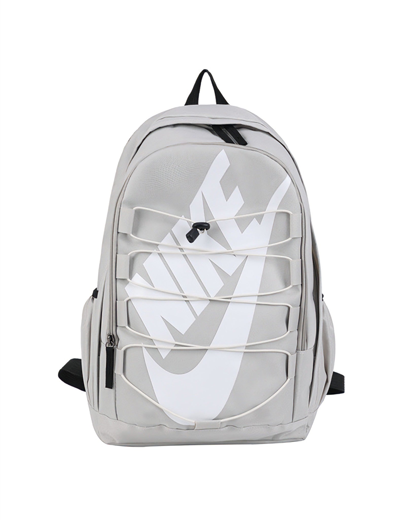 Grey and white nike backpack best sale