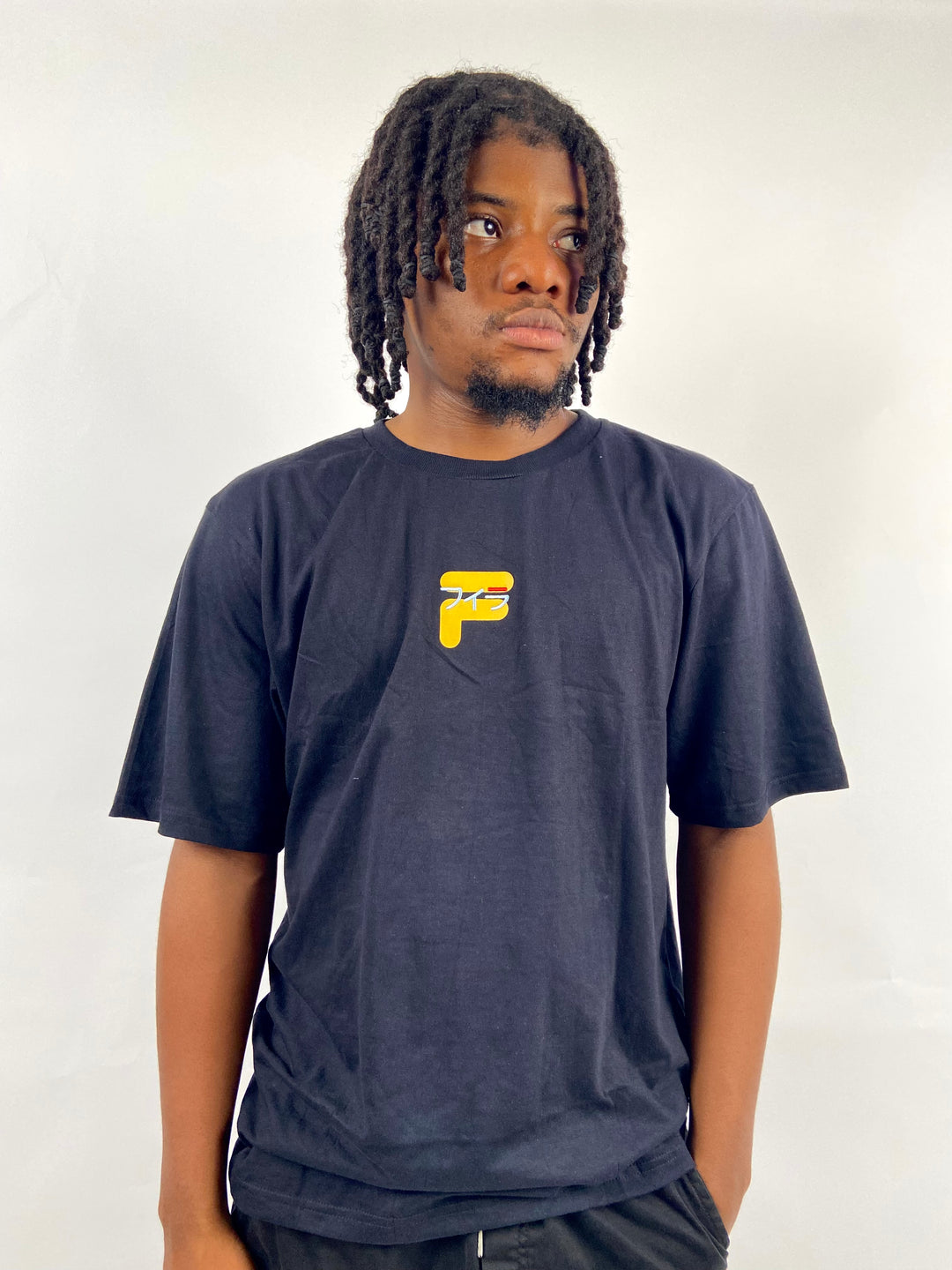 Fila logo print t-shirt in black