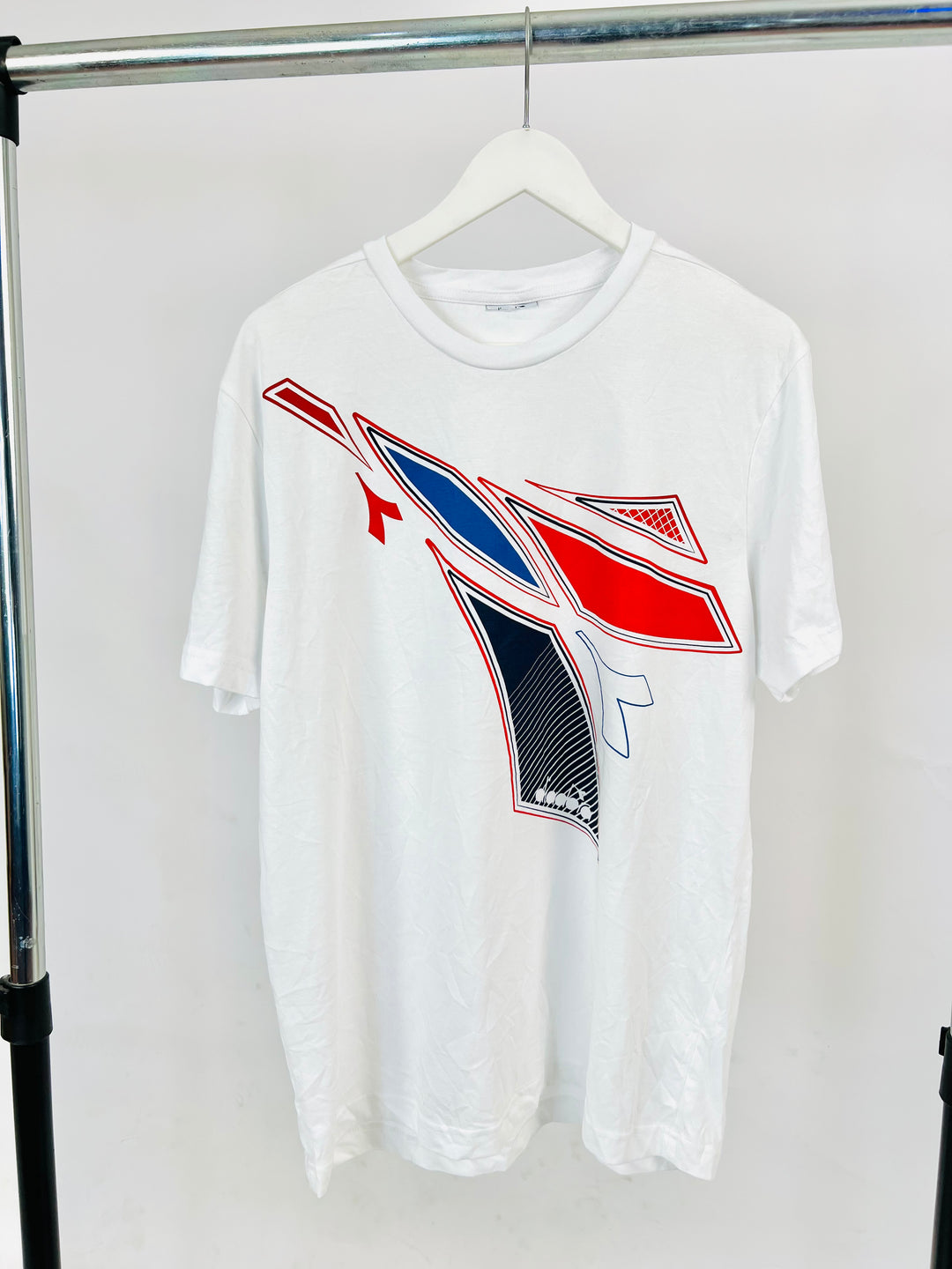 Diadora Graphic Print T-shirt in White