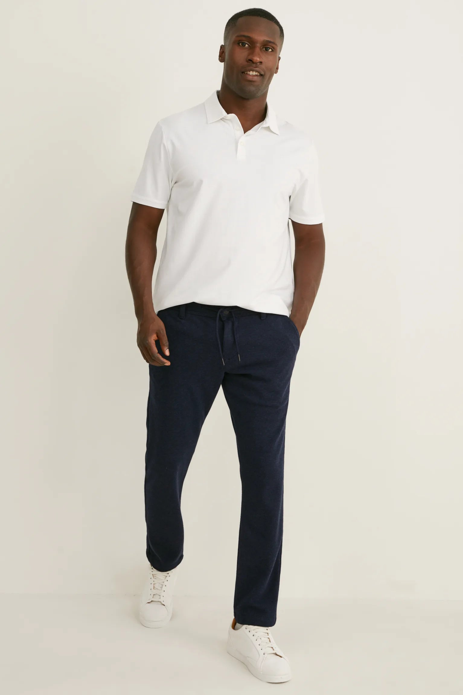 Jogger pants and polo store shirt