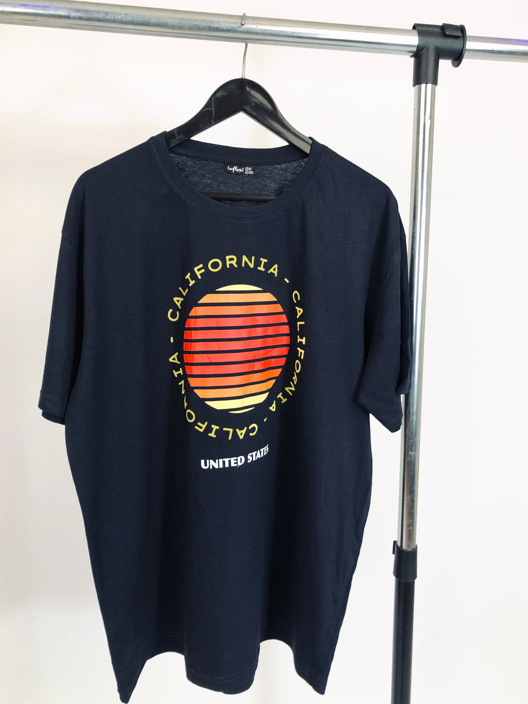 Influx print T-shirt in navy