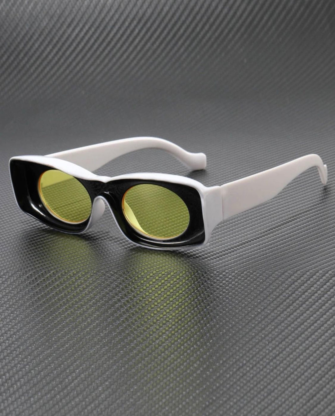 Geometric Frame Sun glasses With Yellow Tint Lens