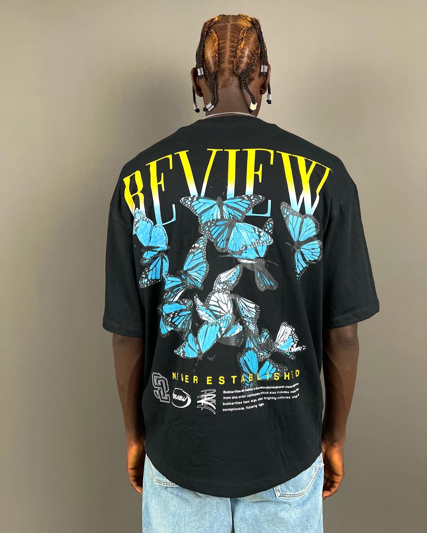 Review Oversized backprint Butterfly T-shirt – Garmisland