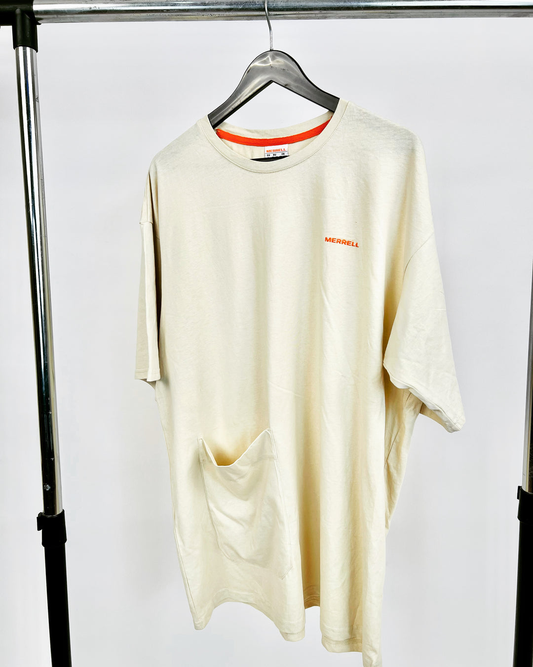 Merrel Oversized pocket T-shirt in beige