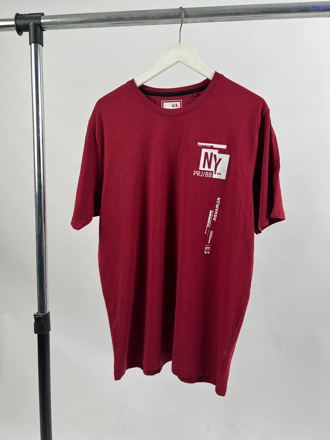 U.S Athletic NY logo T-shirt in red