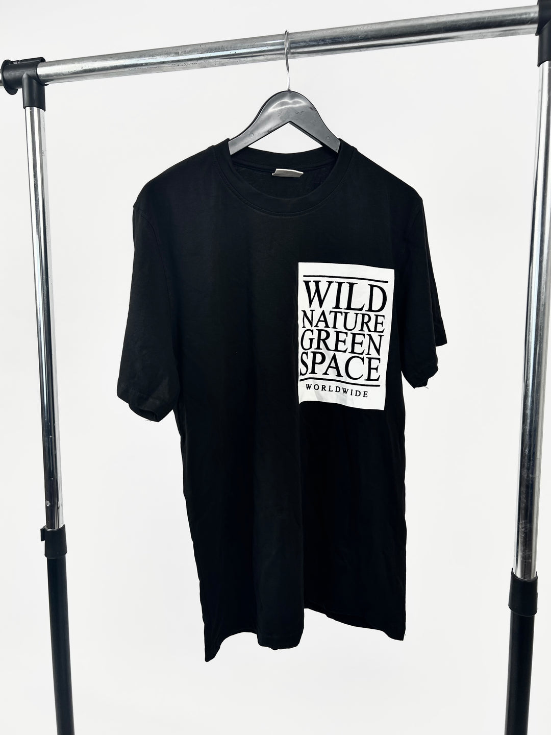 Haileys men text print T-shirt in black