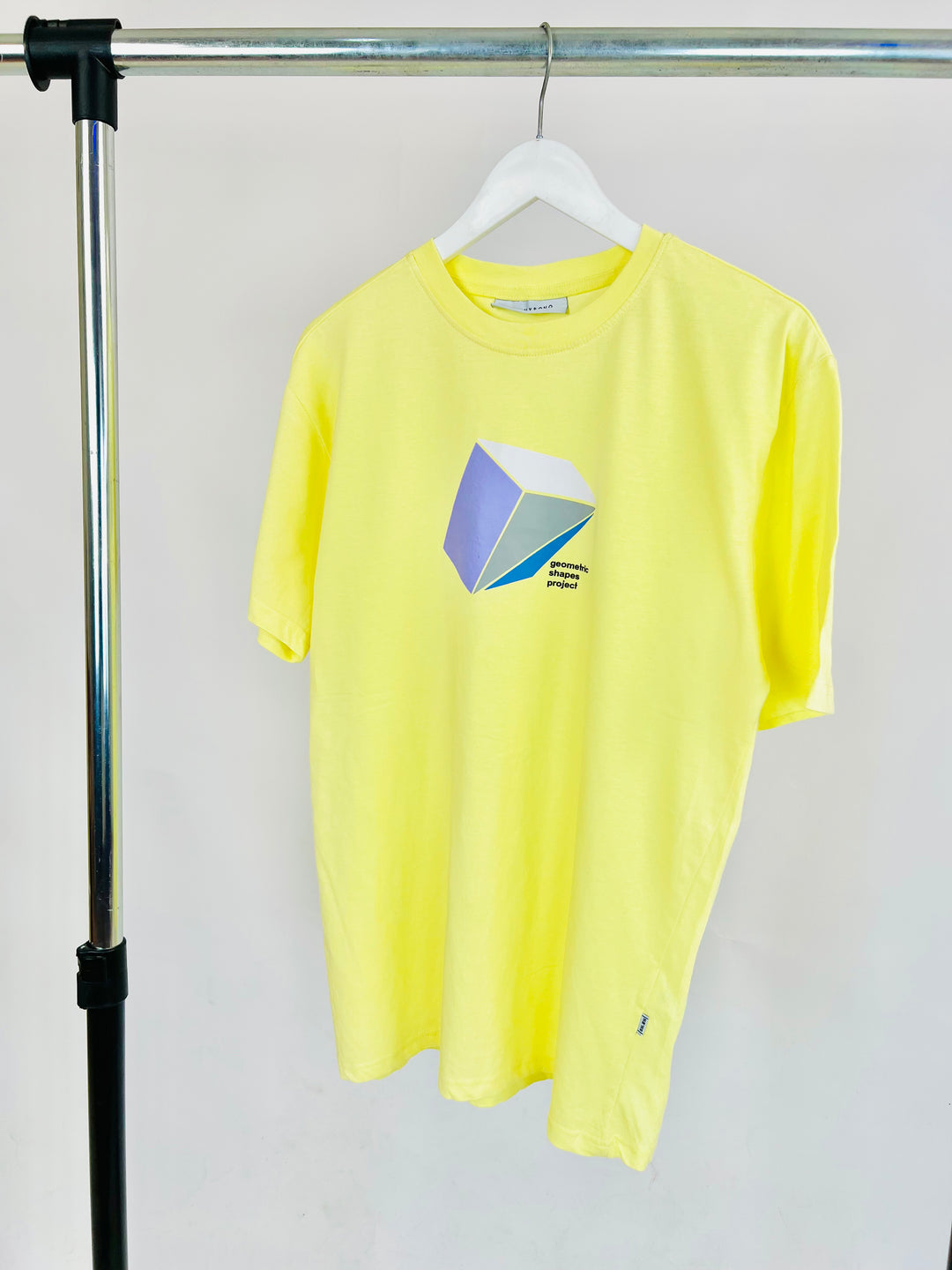 Sonny Bono Geometric Shapes Project Graphic T-shirt in Yellow
