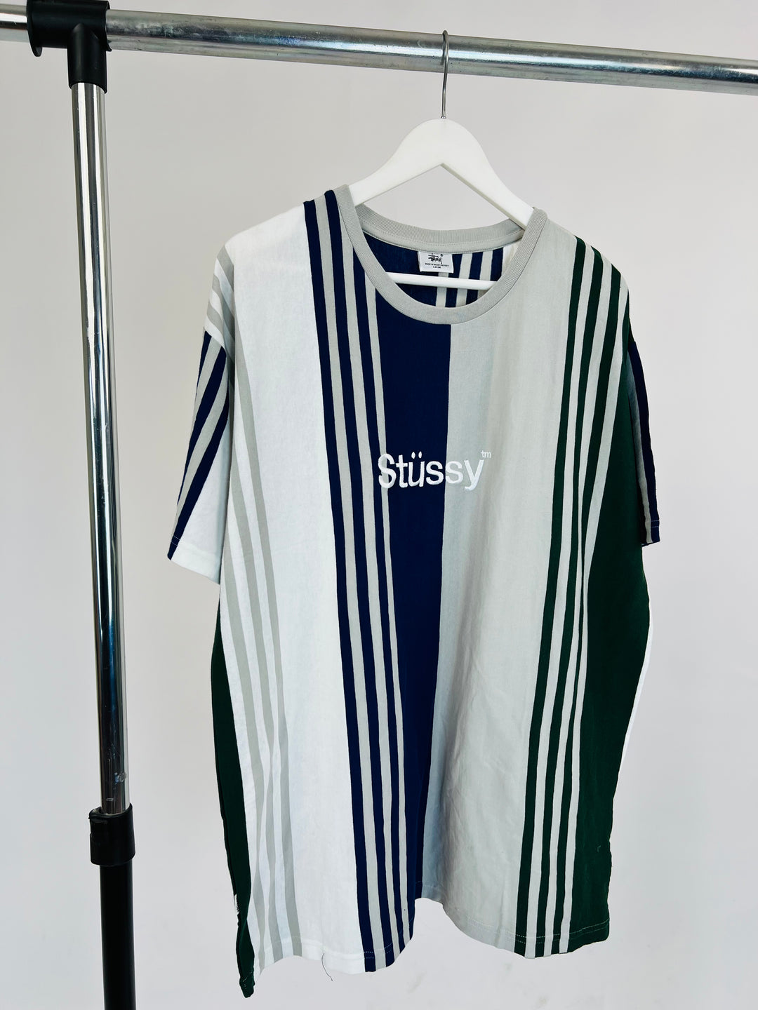 STÜSSY Pinstripe polo T-shirt