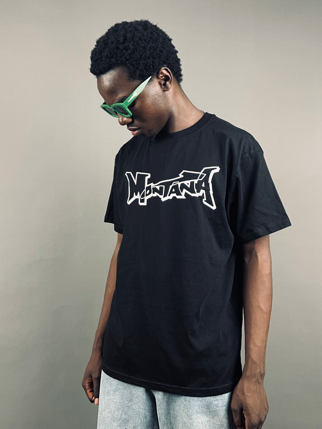 Montana graphic print t-shirt in black