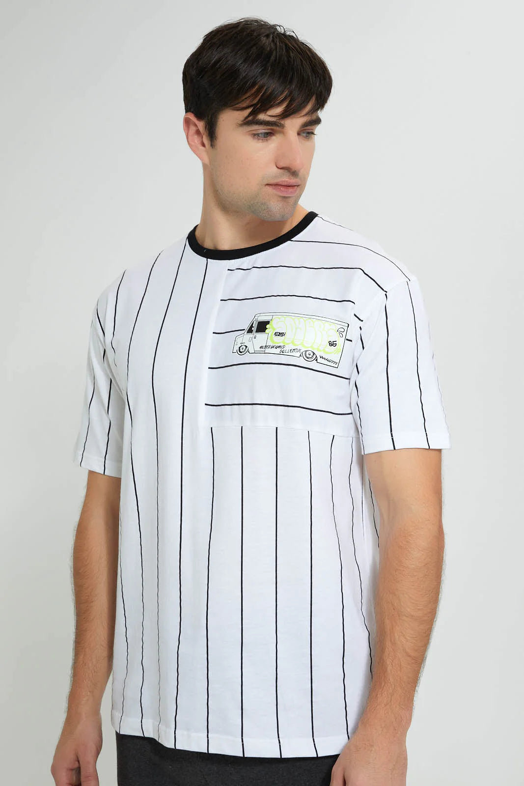 Red Emblem Striped Tee main image 0