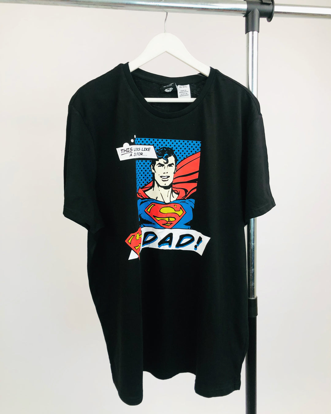 Superman Print T-shirt in black