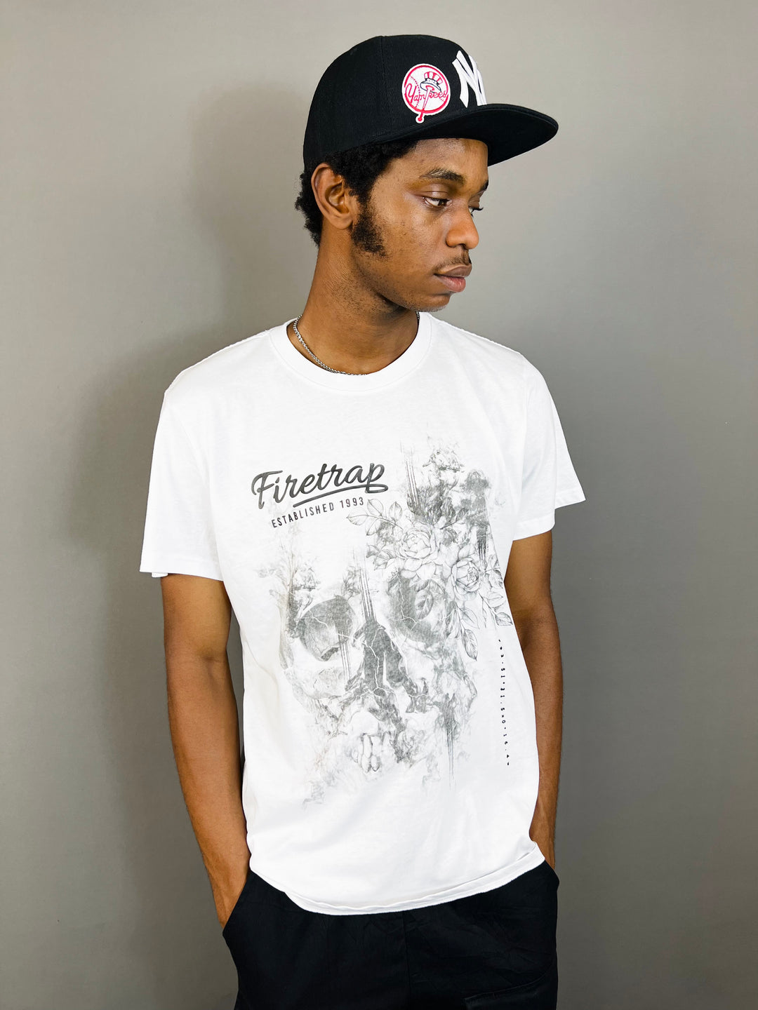 Firetrap graphic print T-shirt in white
