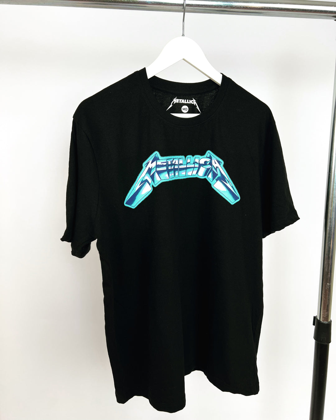 Metallica Print T-shirt in Black