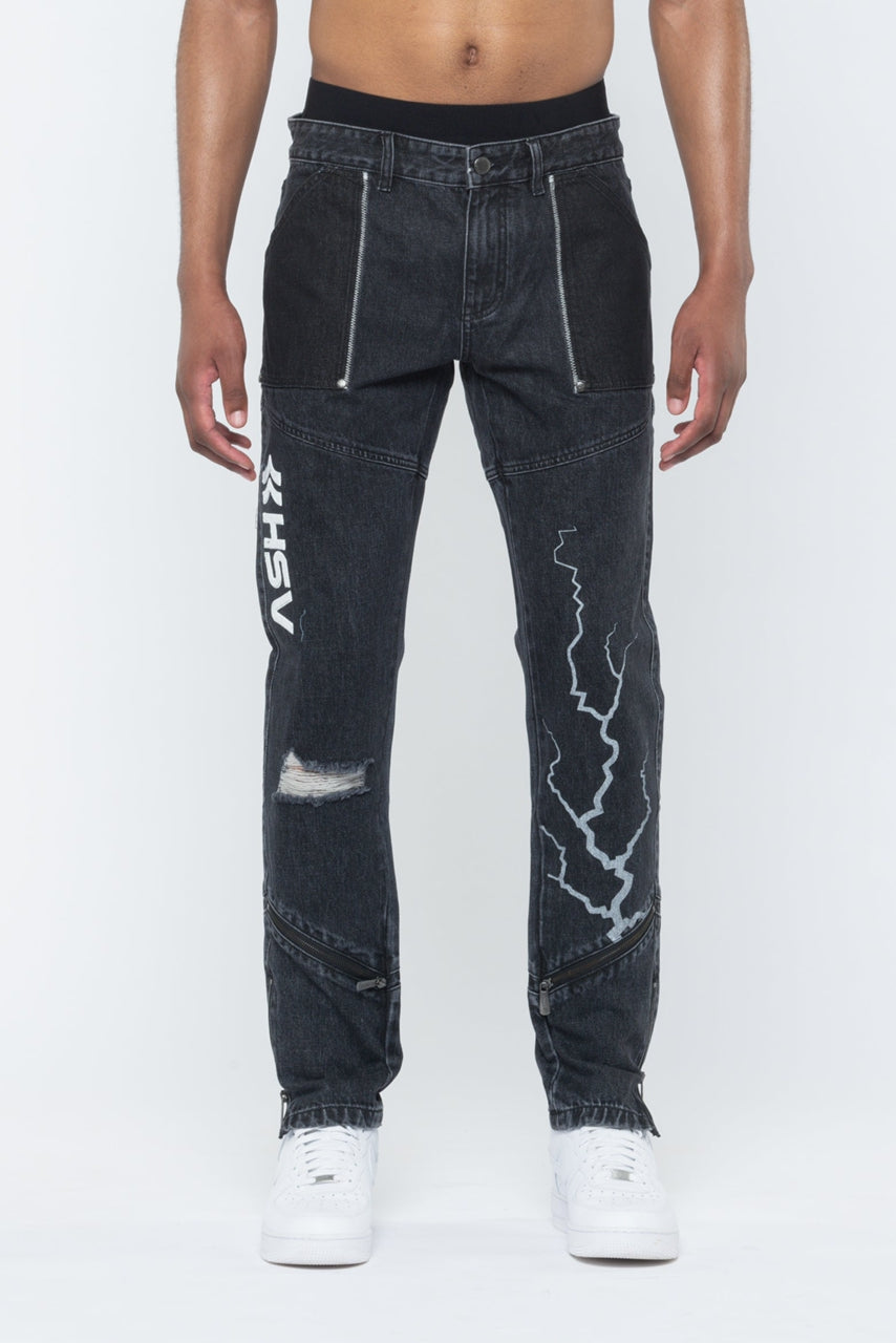 Ashluxe Lightning Denim pants