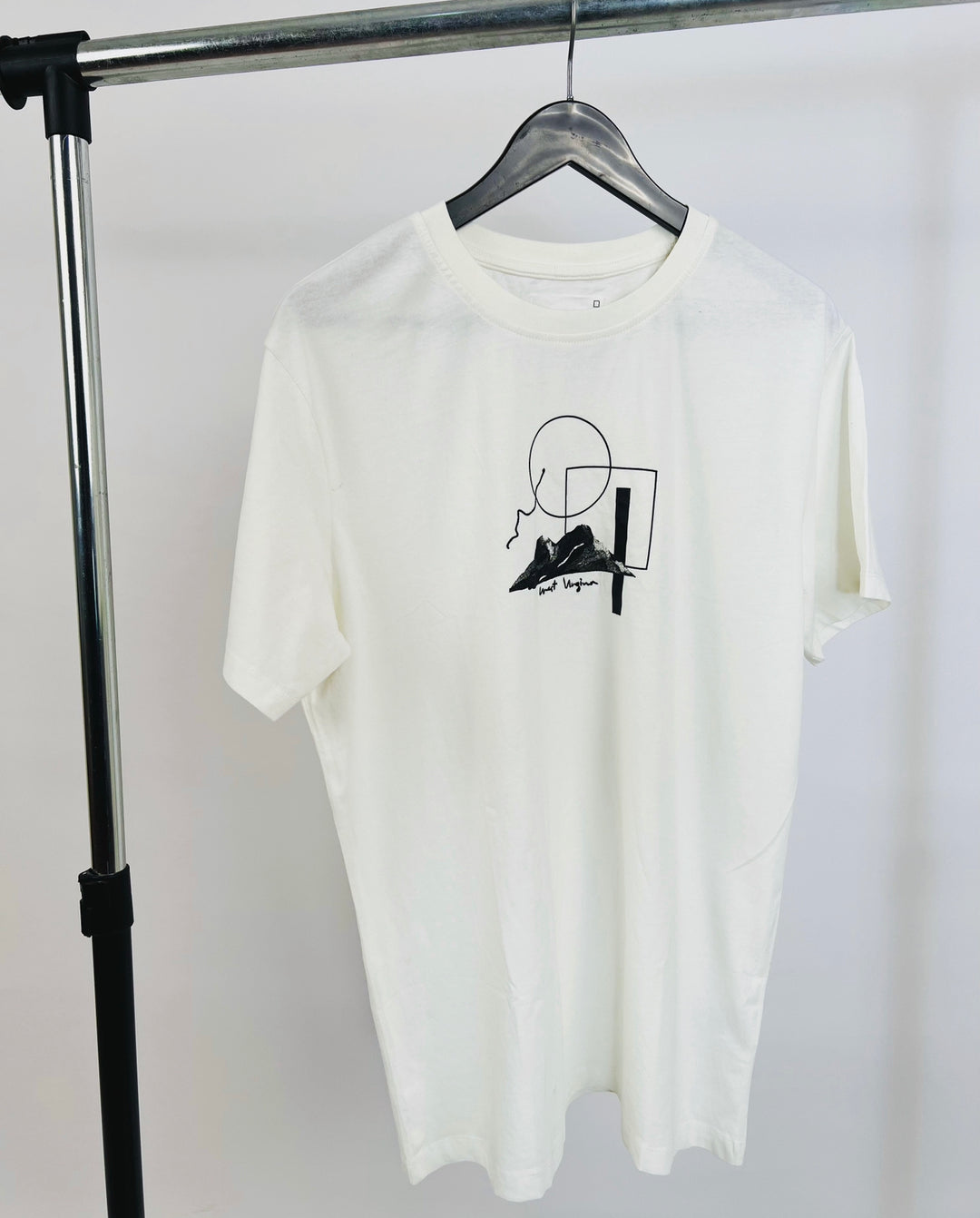 Reserved West Virginia Abstract T-shirt in white