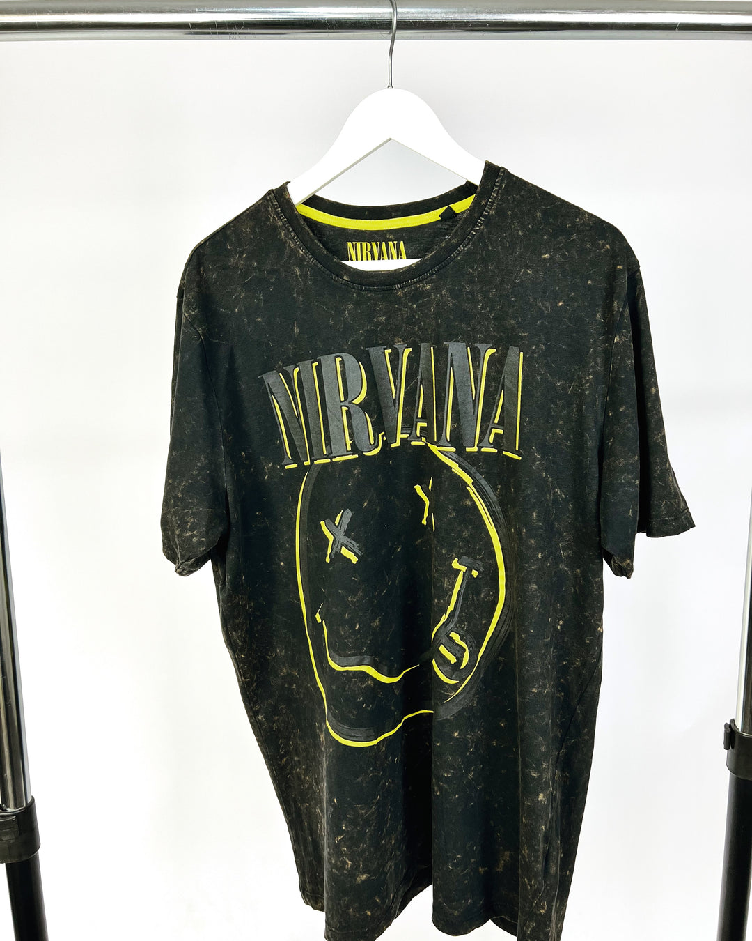 Nirvana Washed Black Print T-shirt