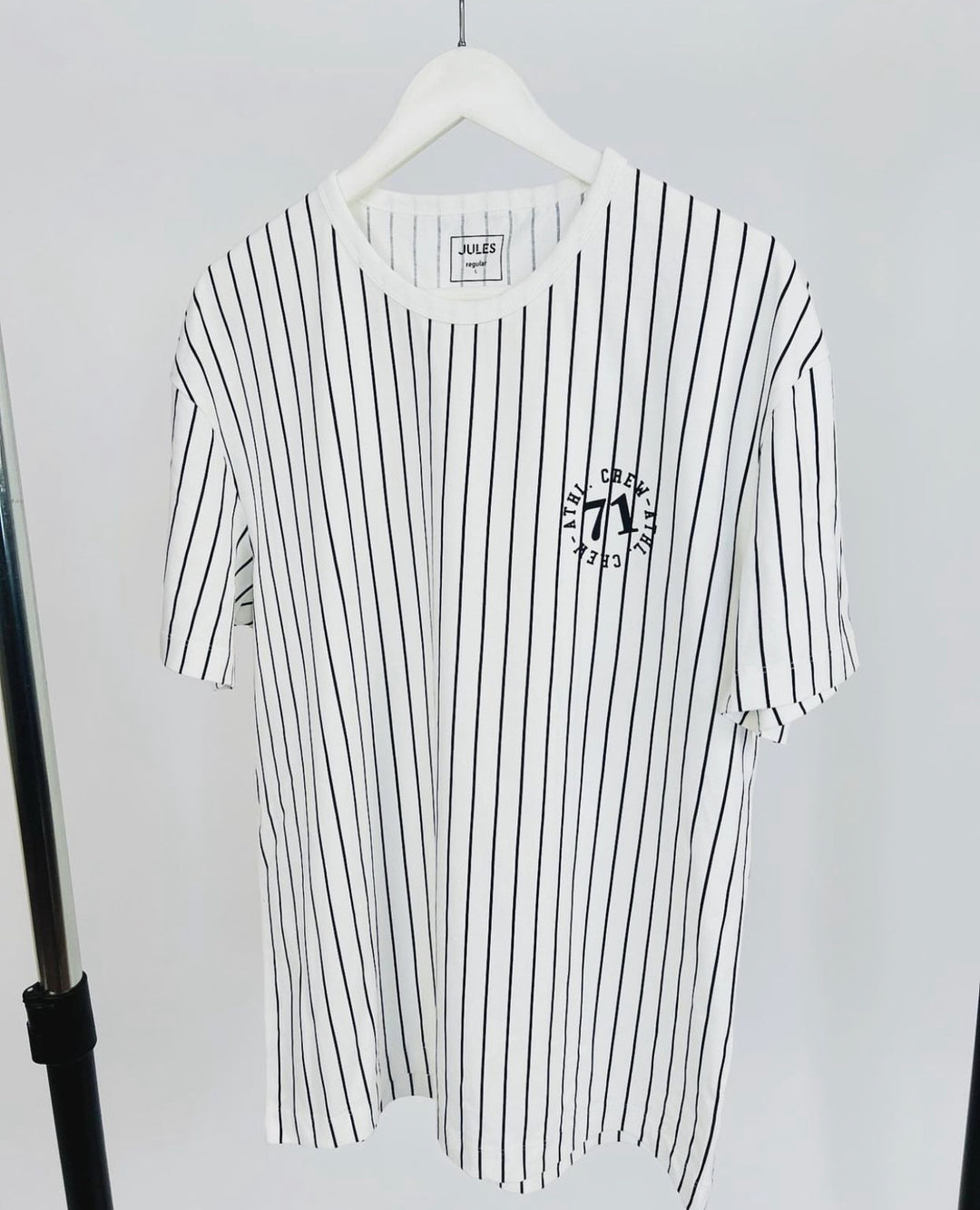 Jules ATL CREW Striped T-shirt in white