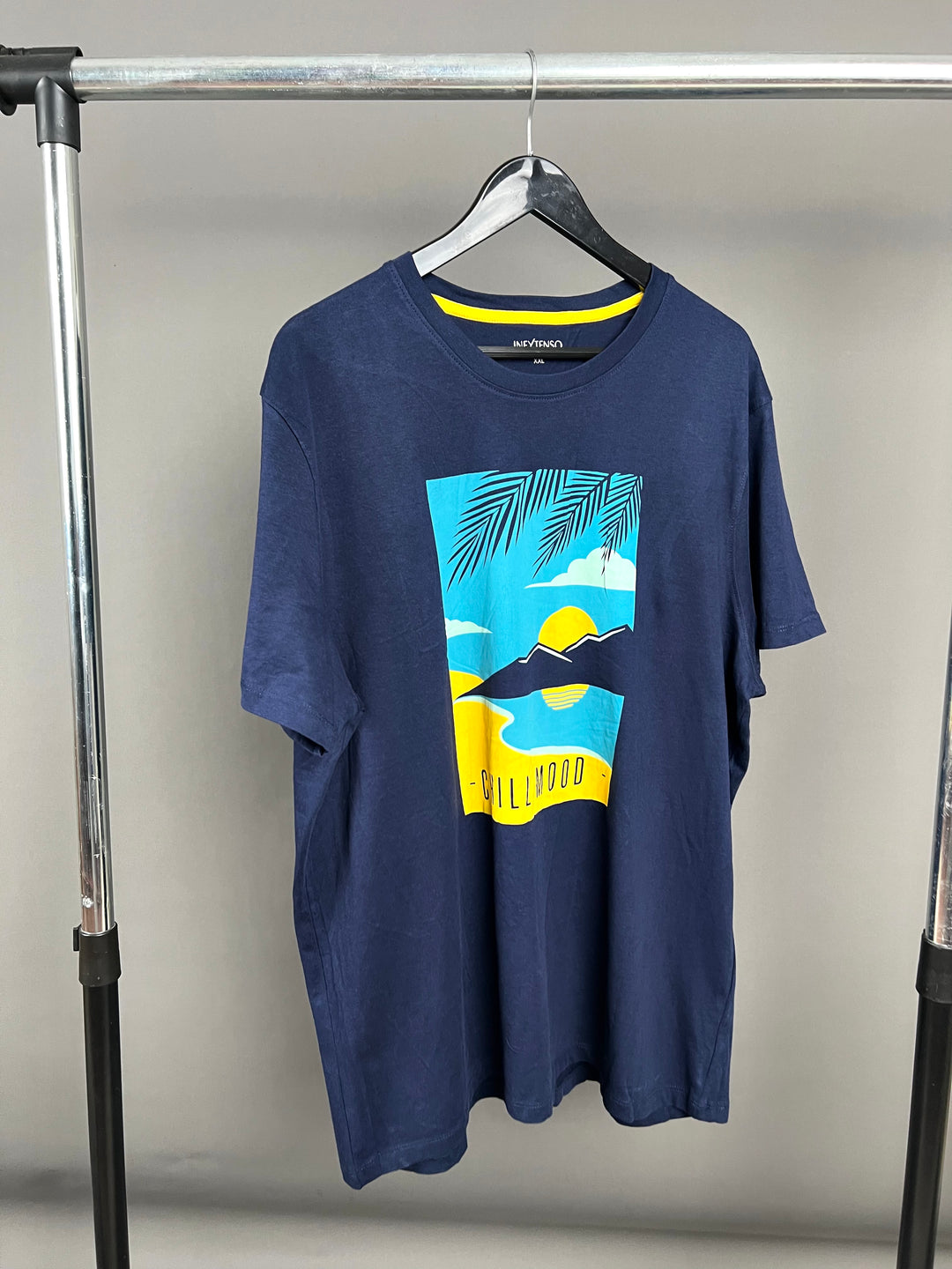 Inextenso print T-shirt in navy