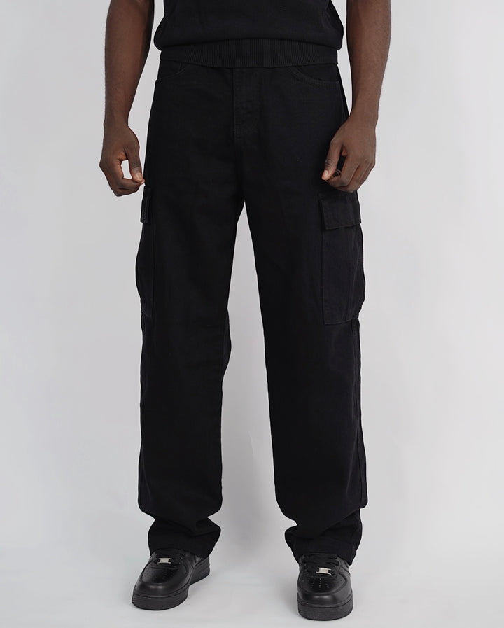 DOA Cargo Baggy Jeans in Black