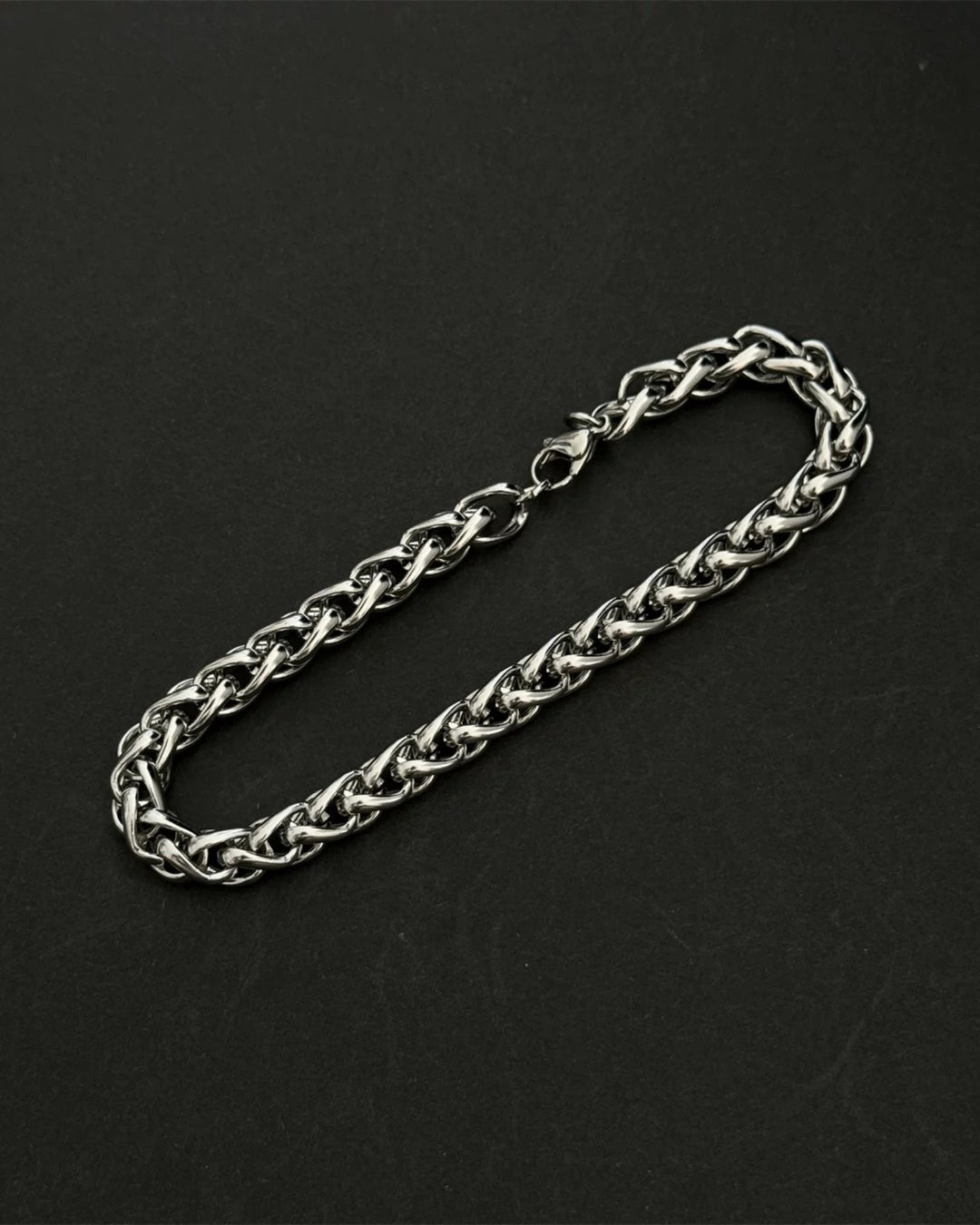 Spiral stainless steel bracelet