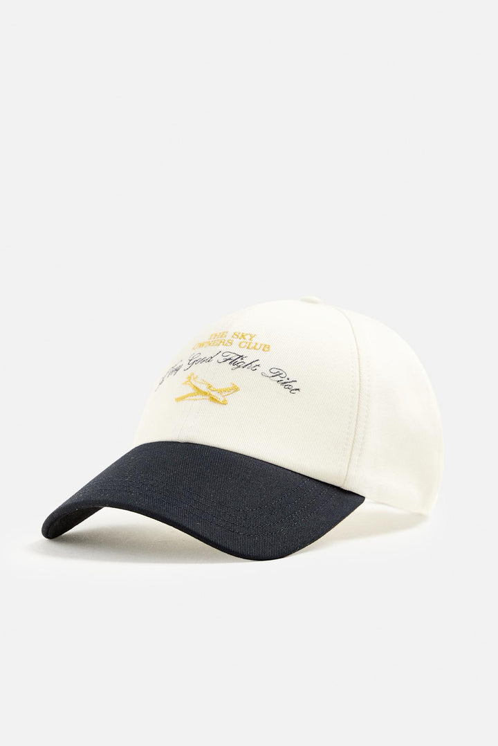 ZARA CAP WITH CONTRAST EMBROIDERY