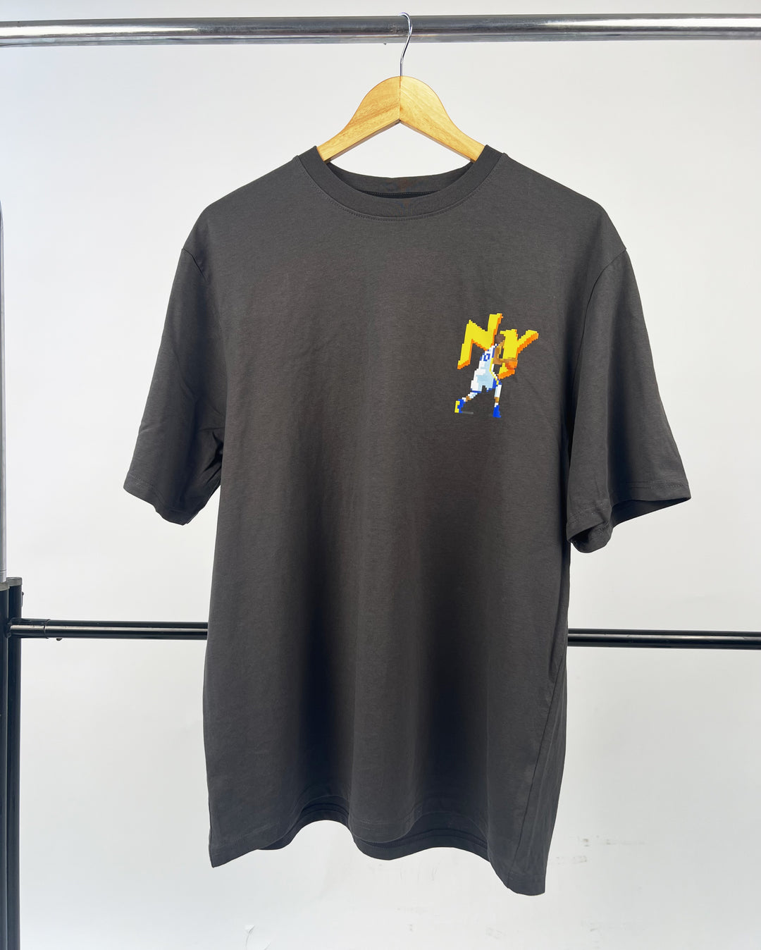 Garage basketball pixel T-shirt in gray