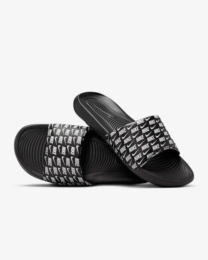 NIKE VICTORI ONE MEN'S PRINTED SLIDES | BLACK & WHITE