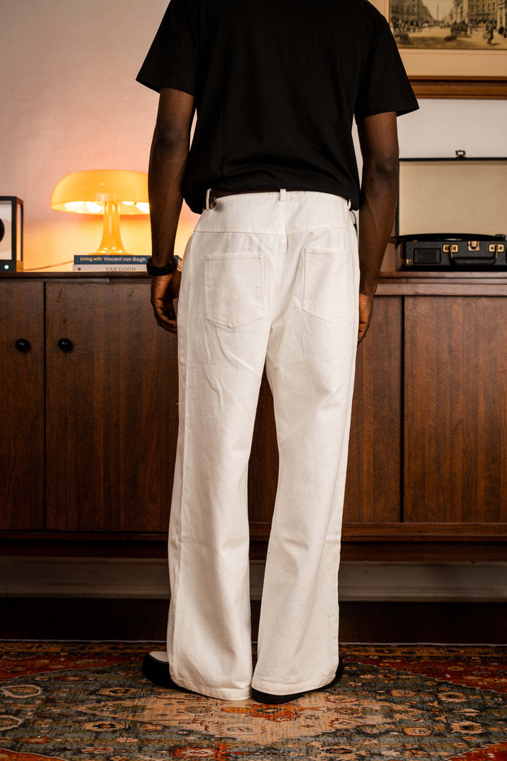 Garm Island Baggy Fit Jeans in white