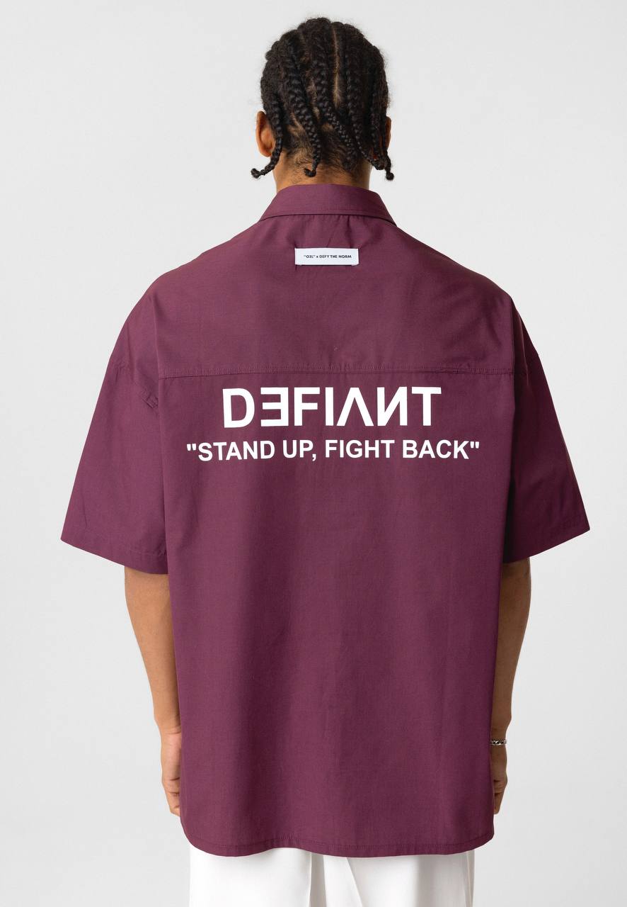 Essence of Life Defiant Shirt in burgundy