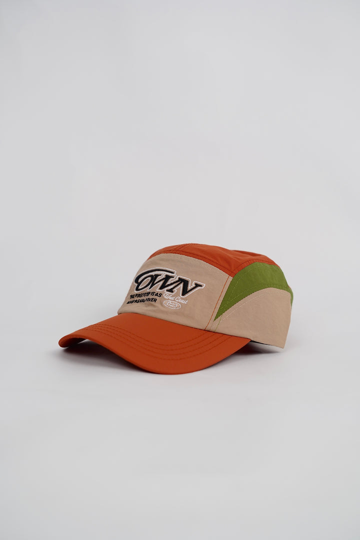 Dudie Block Adjustable Cap in Orange