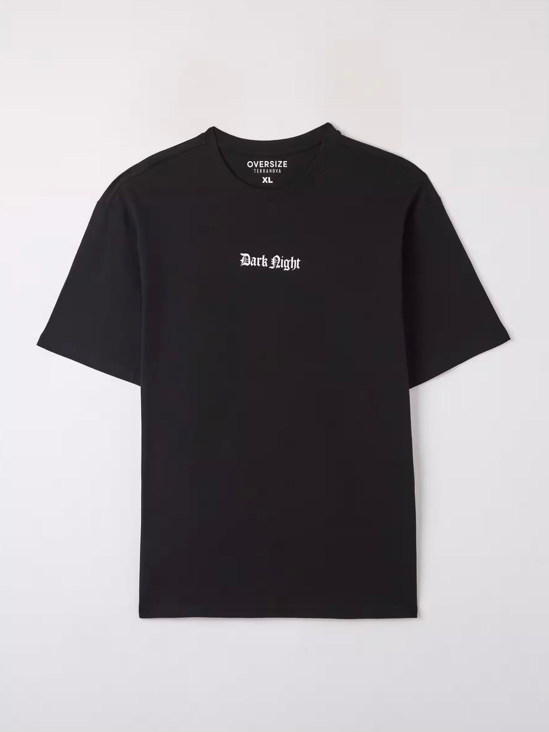 Terranova Oversize T-shirt with gothic lettering on the front/back Black