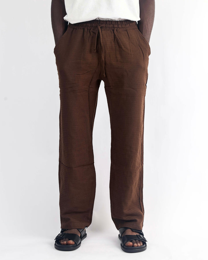 Willian waffle pant in brown