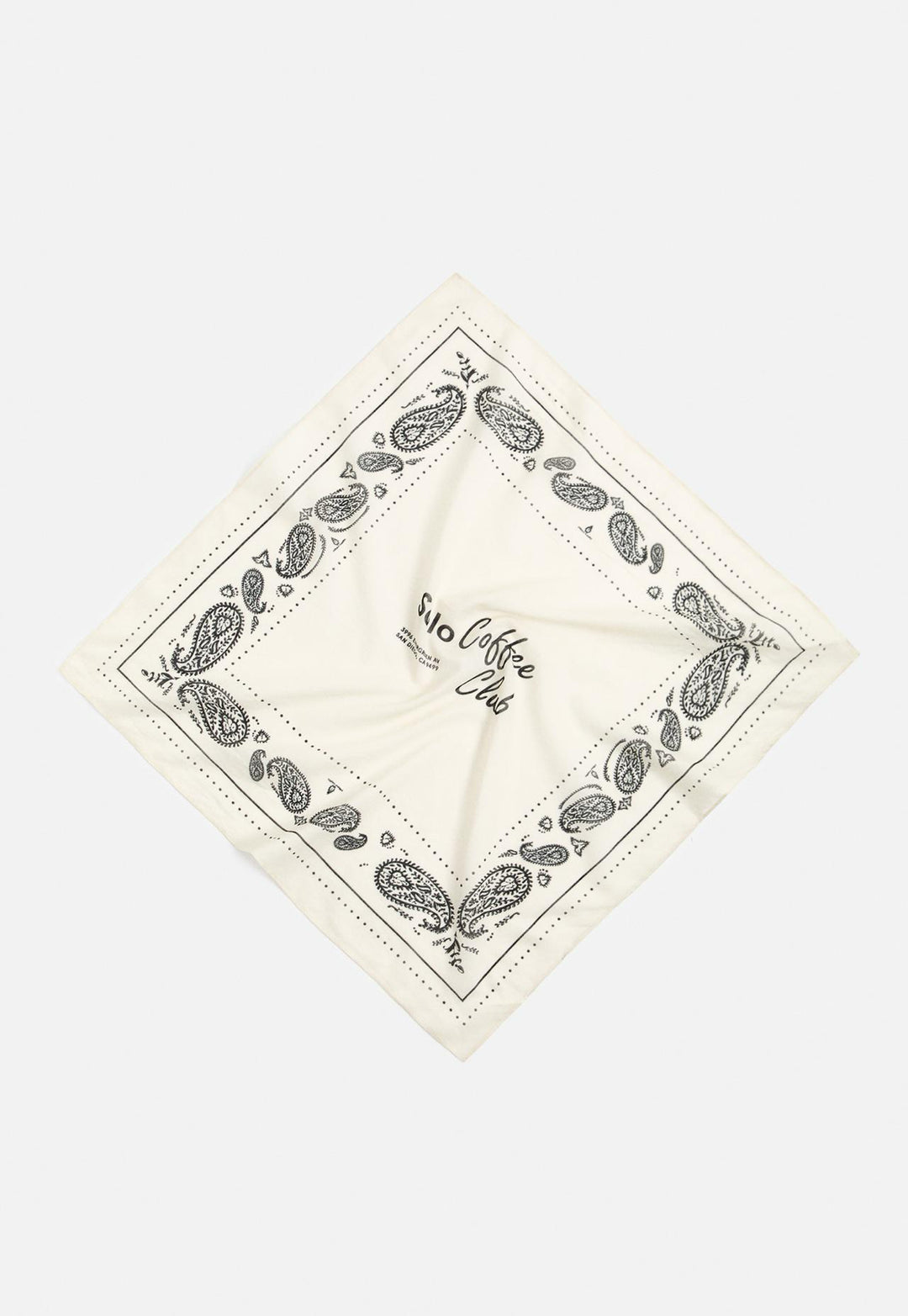 ZARA PAISLEY LOGO BANDANA IN ECRU