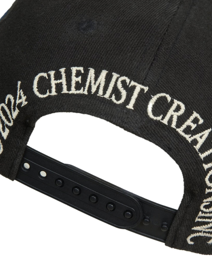 Creations hemst embroidery cap in black