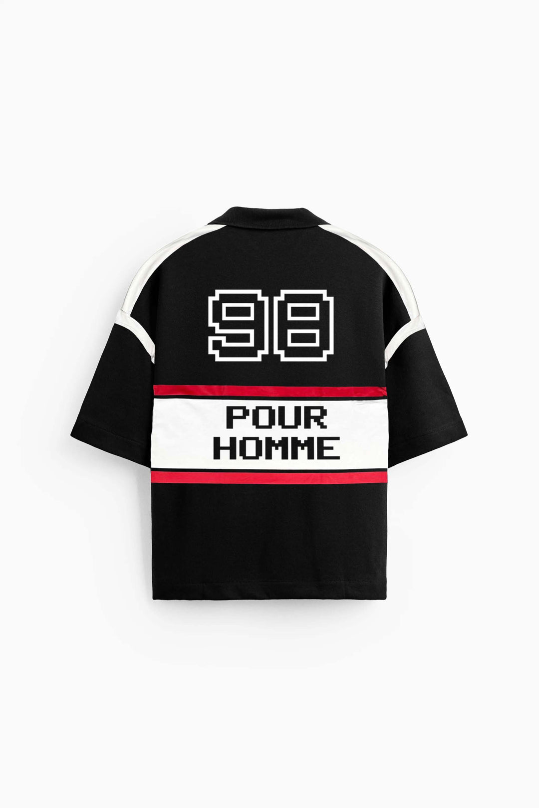 Garm Island Pixel Rugby Polo Shirt in Black