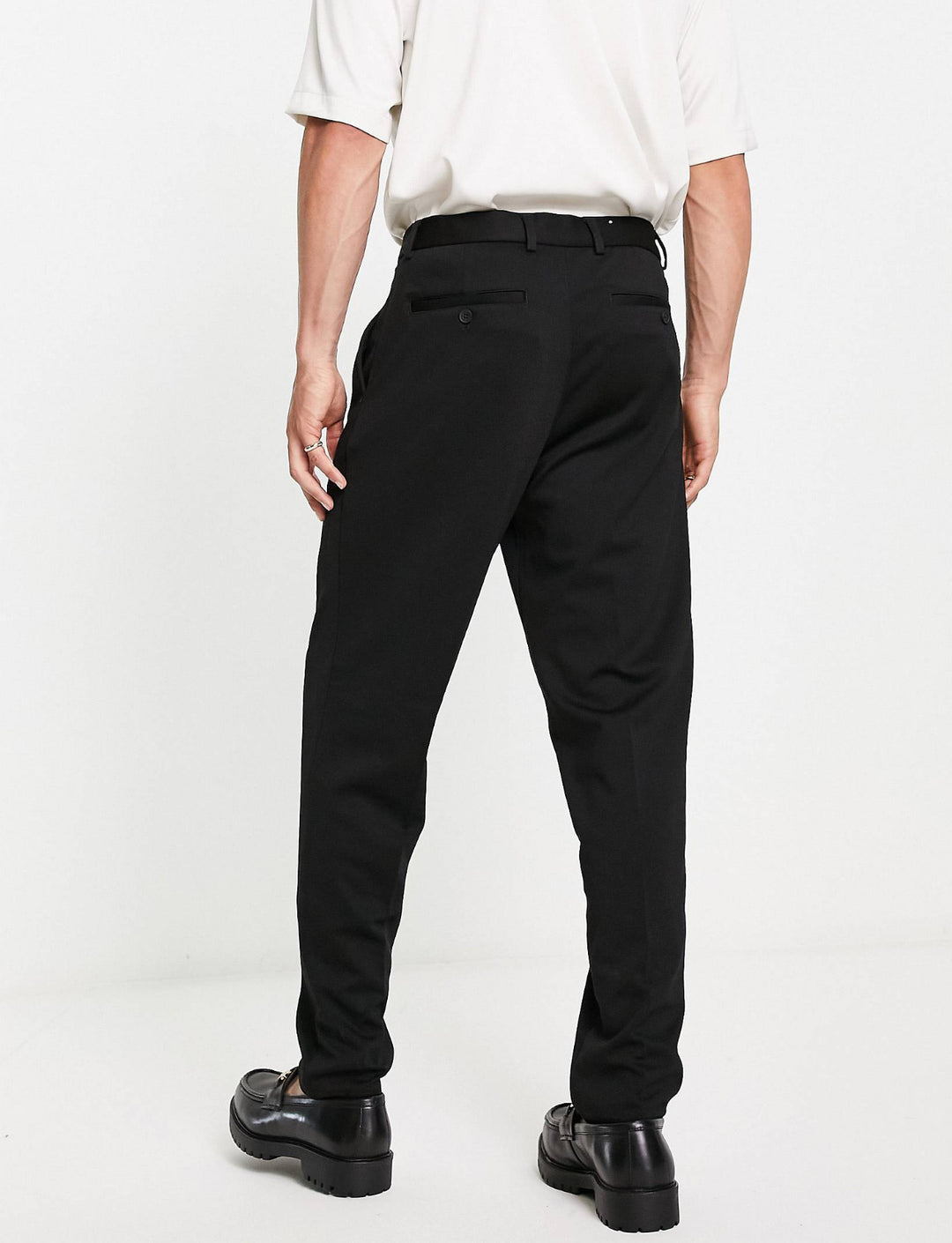 Jack&Jones Men Wide Fit Smart Pants in black