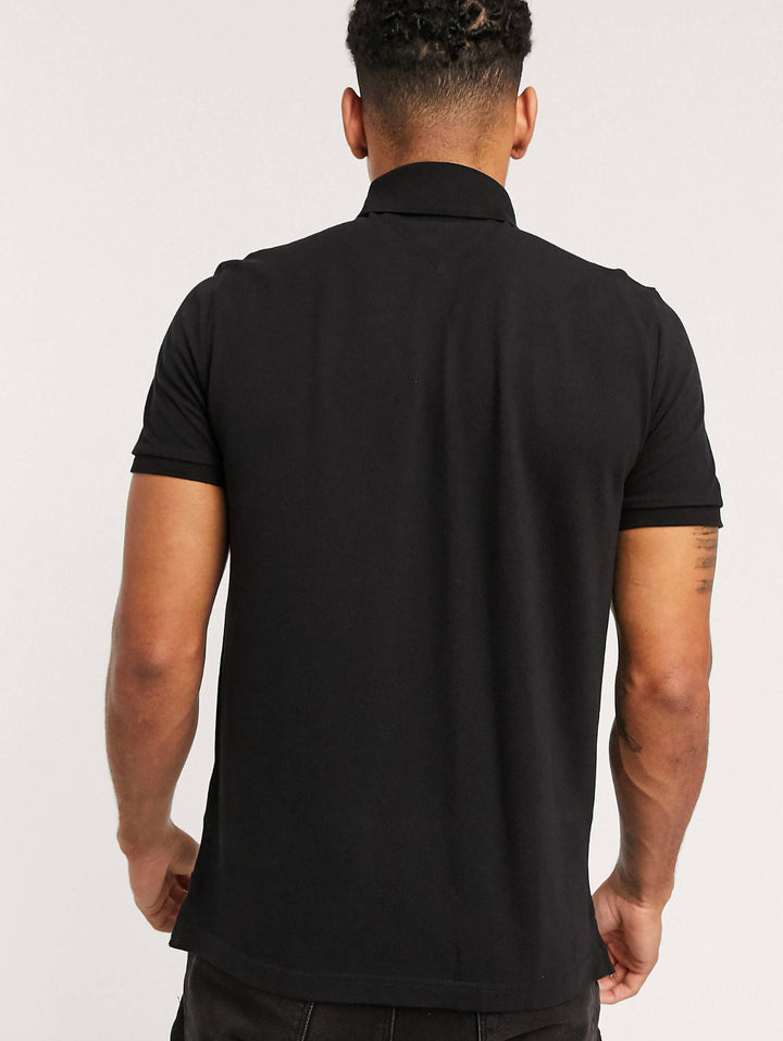 Tommy Hilfiger slim fit polo shirt in black