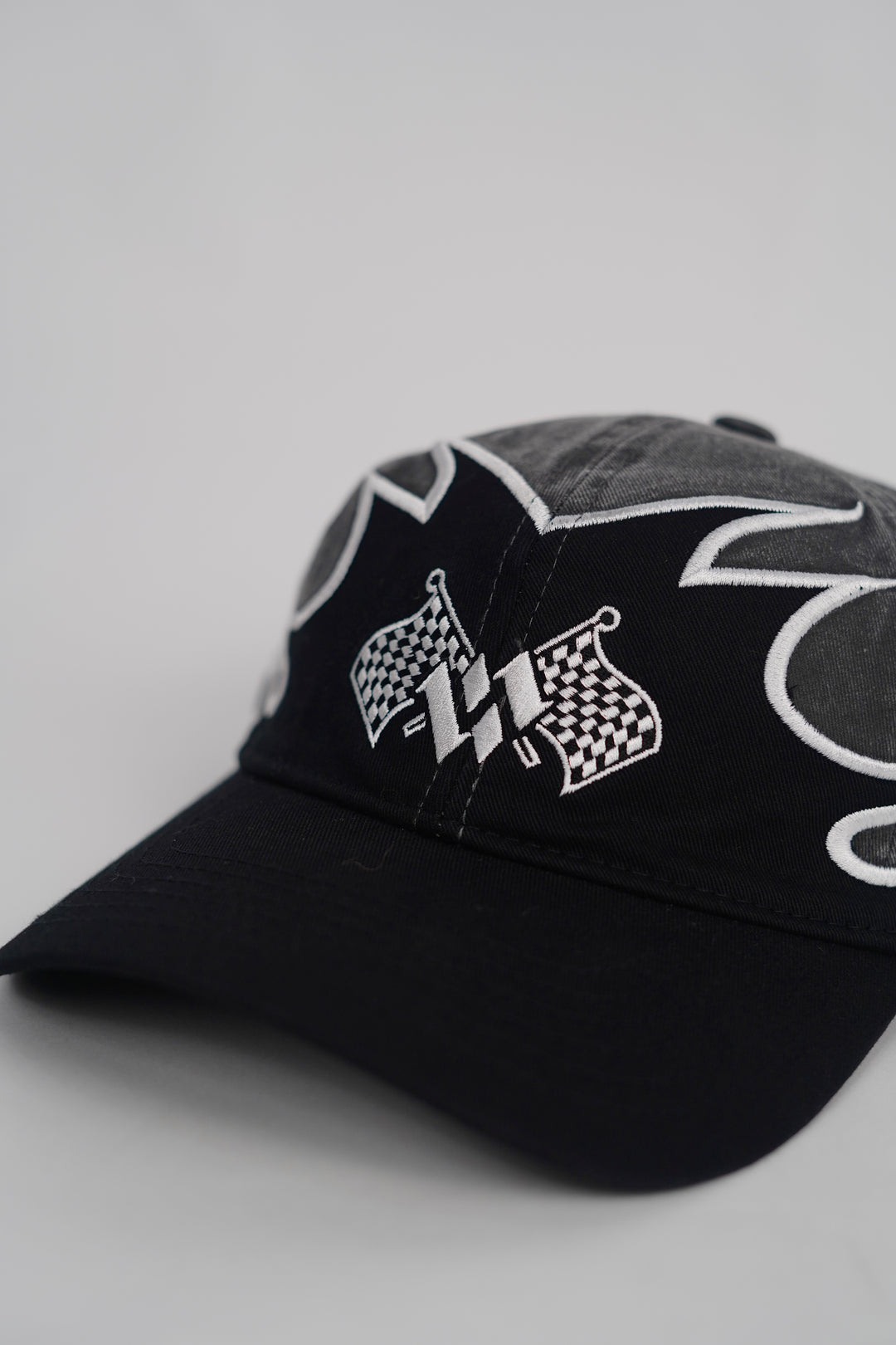 Flames Print Adjustable Cap in Black