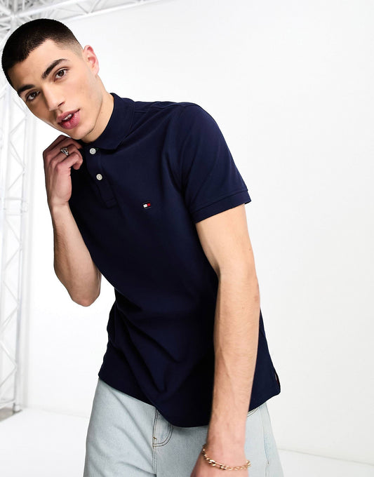 Tommy Hilfiger slim fit polo shirt in blue
