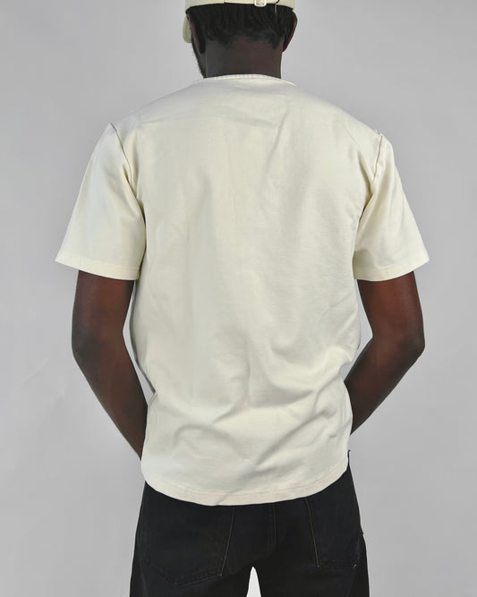 Garm Island Notch Neck T-shirt in cream